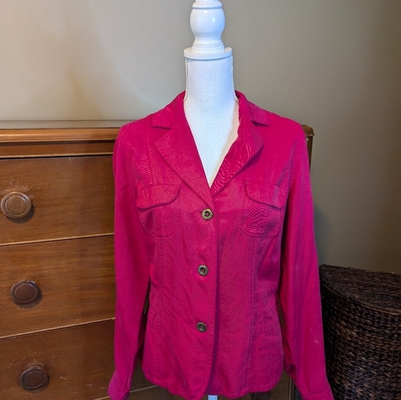Coldwater Creek Lyocell Pink Jacket Casual Suit Coat - Picture 3 of 12